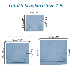 3Pcs 3 Styles Microfiber Flip Jewelry Bags&nbsp;ABAG-AR0001-06B