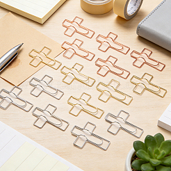 15Pcs 3 Colors Iron Paper Clips&nbsp;AJEW-SZ0003-06