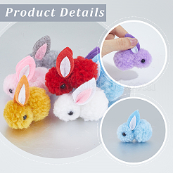 28Pcs 7 Colors Wool Felt Ball&nbsp;AJEW-SC0031-37A
