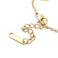女性用304ステンレススチールハートリンクチェーンブレスレット  ゴールドカラー  6-1/2インチ（16.5cm）&nbsp;BJEW-B064-08G