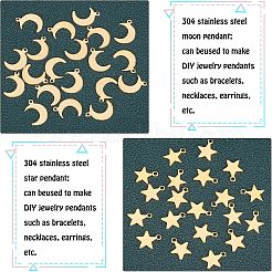 304 Stainless Steel Charms & Pendants&nbsp;STAS-UN0016-59G