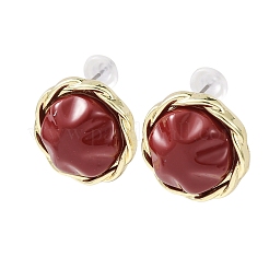 Valentine's Day Alloy & Resin Stud Earrings&nbsp;EJEW-T055-02A