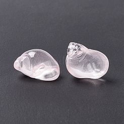 透明ガラスビーズ  巻き貝  トップ掘削  パールピンク  15.5x14x10mm  穴：1.2mm&nbsp;GLAA-F117-07B