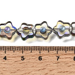 Electroplated Transparent Glass Beads Strands&nbsp;GL-CBA98F0-09C
