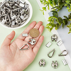 75Pcs 3 Style 304 Stainless Steel & Aluminum Wire Rope Cable Clip Clamp&nbsp;FIND-GA0003-11