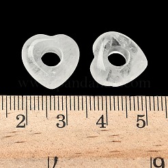 天然水晶ヨーロッパのビーズ  ロッククリスタルハートラージホールビーズ  15x15~15.5x4.5~5mm  穴：6mm&nbsp;G-C252-01F