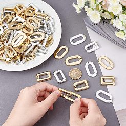 120Pcs 4 Style CCB Plastic Linking Rings&nbsp;CCB-FH0001-09