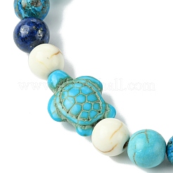 Summer Beach Turtle/Starfish Dyed Synthetic Turquoise Bracelets&nbsp;BJEW-JB10896