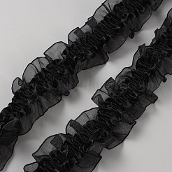 10 Yards Polyester Chiffon Pleated Ribbon&nbsp;OCOR-WH0091-63A