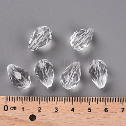 透明なアクリルビーズ  多面カット  透明  17x11mm  穴：2mm&nbsp;X-TACR-S128-01