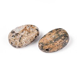 天然ヒョウ肌ジャスパーペンダント  ティアドロップチャーム  29.5~30.5x19.5~20.5x8~11mm  穴：2~3mm&nbsp;G-N349-08K