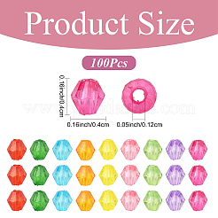 1000Pcs Transparent Acrylic Beads&nbsp;TACR-YW0003-44