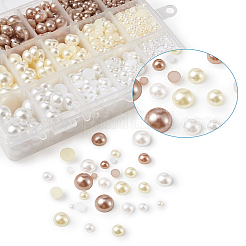 ABSプラスチックパール調カボション  半円  ミックスカラー  14x10.8x3cm&nbsp;SACR-TA0001-04