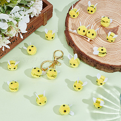 ポリエステル製の蜂50個  DIY縫製装飾用品  きいろ  20~27x19.5~29x20mm&nbsp;DIY-PH0036-25