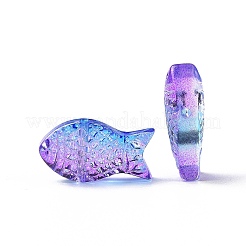 Transparent Spray Painted Glass Beads&nbsp;X1-GLAA-I050-10A