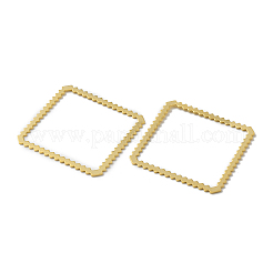 真鍮製フレームコネクター  鉛フリー＆カドミウムフリー  正方形  24KGP本金メッキ  30x30x0.5mm  内径：26mm&nbsp;KK-O143-34G