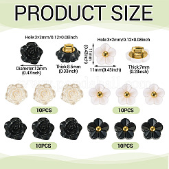 40Pcs 2 Styles 1-Hole ABS Plastic Buttons&nbsp;BUTT-TA0001-32