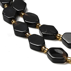 Natural Black Agate Beads Strands&nbsp;G-F807-A02-02