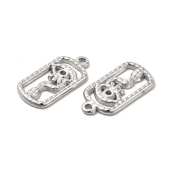変色しない304ステンレススチールペンダント  アイチャーム付きオーバル  ステンレス鋼色  24x12x1.5mm  穴：1.6mm&nbsp;STAS-B032-01P