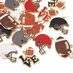 16Pcs 8 Styles Alloy Enamel Pendants&nbsp;ENAM-TA0001-79