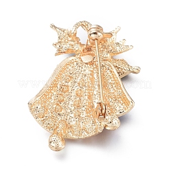 Golden Plated Alloy Brooches&nbsp;X-JEWB-L011-023G