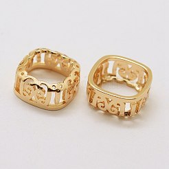 Brass Sew on Prong Settings&nbsp;LS-KK-E753-02LG-10x10