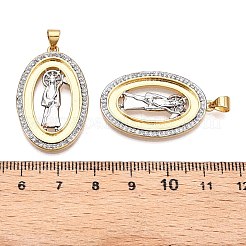 Brass Micro Pave Cubic Zirconia Pendants&nbsp;KK-T070-23G-02