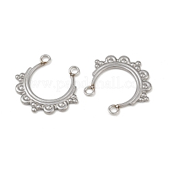 304ステンレスペンダント  アーチ  ステンレス鋼色  23x25x1.5mm  穴：2.2mm&nbsp;STAS-A129-13A-P