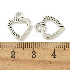合金のチベット風チャーム  カドミウムフリー＆鉛フリー  アンティークシルバー  ハート  15x12x2mm  穴：2mm&nbsp;FIND-U015-15AS