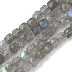Natural Labradorite Beads Strands&nbsp;G-B168-B07-4x4mm