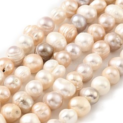 Natural Cultured Freshwater Pearl Beads Strands&nbsp;PEAR-B004-13A-01A