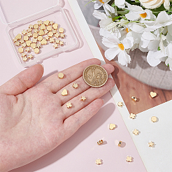 60Pcs 5 Styles Brass Beads&nbsp;KK-ME0002-71