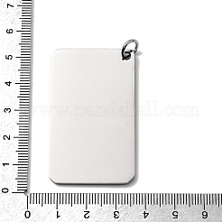 304ステンレスペンダント  空白タグのスタンプ  長方形  ステンレス鋼色  50x30x1.5mm  穴：5.5mm&nbsp;STAS-B102-04P