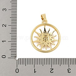 Brass Micro Pave Cubic Zirconia Pendants&nbsp;KK-Z111-01G
