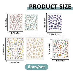 5Pcs 5 Styles PVC Nail Art Stickers Decals&nbsp;MRMJ-FH0001-51