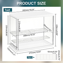 Assembled Rectangle Acrylic Action Figures Display Boxes&nbsp;ODIS-WH0017-096B