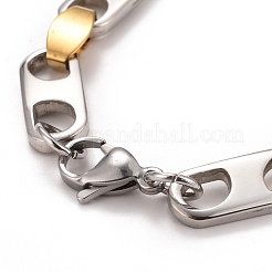 PVD Vacuum Plating 304 Stainless Steel Oval Link Chains Necklace&nbsp;STAS-E160-22GP