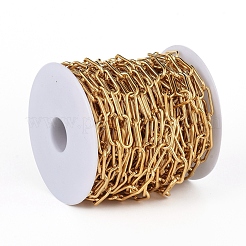 PVD Vacuum Plating 304 Stainless Steel Paperclip Chains&nbsp;CHS-D027-02G