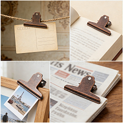 Iron Bulldog Clips&nbsp;AJEW-CP0011-50R
