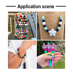 100Pcs 10 Colors Food Grade Eco-Friendly Silicone Focal Beads&nbsp;SIL-TA0001-27