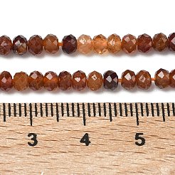 天然石ガーネットビーズ連売り  多面カット  ロンデル  4~4.5x3~3.5mm  穴：0.7mm  約122~130個/連  14.96''（38cm）〜15.35''（39cm）&nbsp;G-D347-B05