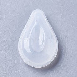 シリコンモールド  レジン型  UVレジン用  エポキシ樹脂ジュエリー作り  ティアドロップ  ホワイト  52x34x7mm  55x37x9mm  インナーサイズ：37x30mm&nbsp;DIY-F023-25