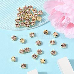 プレシオサ® マキシマ クリスタル 縫い付けカップ  チェコクリスタル  真鍮製爪付き台座付き  719 35 021 チャトン（丸）  ゴールドカラー  ヴィンテージローズ70530本  ss16（3.8~4mm）&nbsp;Y-PRC-SS16-70530-G