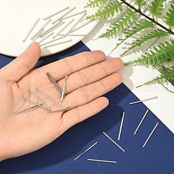 シーグレース真鍮ペンダント  バー  カドミウムフリー＆ニッケルフリー＆鉛フリー  プラチナメッキ  30x2x1mm  穴：0.9mm&nbsp;XGR0129P-143P