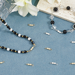 40色の真鍮製ネジ留め具2個  コラム  ゴールデン＆シルバー  14x3mm  穴：2mm  20個/カラー&nbsp;KK-BBC0019-29
