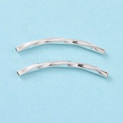 925純銀製のチューブビーズ  カーブチューブ  ツイスト広場  銀  30x2x2mm  穴：1.2mm  約17個/10g&nbsp;STER-D035-13S
