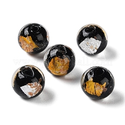 Handmade Gold & Silver Foil Lampwork Beads&nbsp;GLAA-G107-07B-09