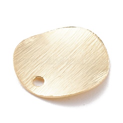真鍮製チャーム  カドミウムフリー＆鉛フリー  フラットラウンド  24KGP本金メッキ  12x1mm  穴：1.2mm&nbsp;KK-Y003-47B-G