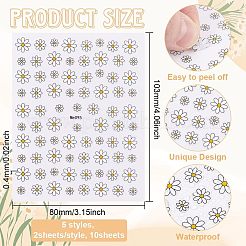 10 Sheets 5 Style PET Nail Art Stickers&nbsp;MRMJ-OC0003-08