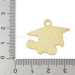 学校用品 合金エナメルパンダント  ゴールドカラー  学士帽  23.5x28.5x1mm  穴：3mm&nbsp;FIND-M083-03F-G
